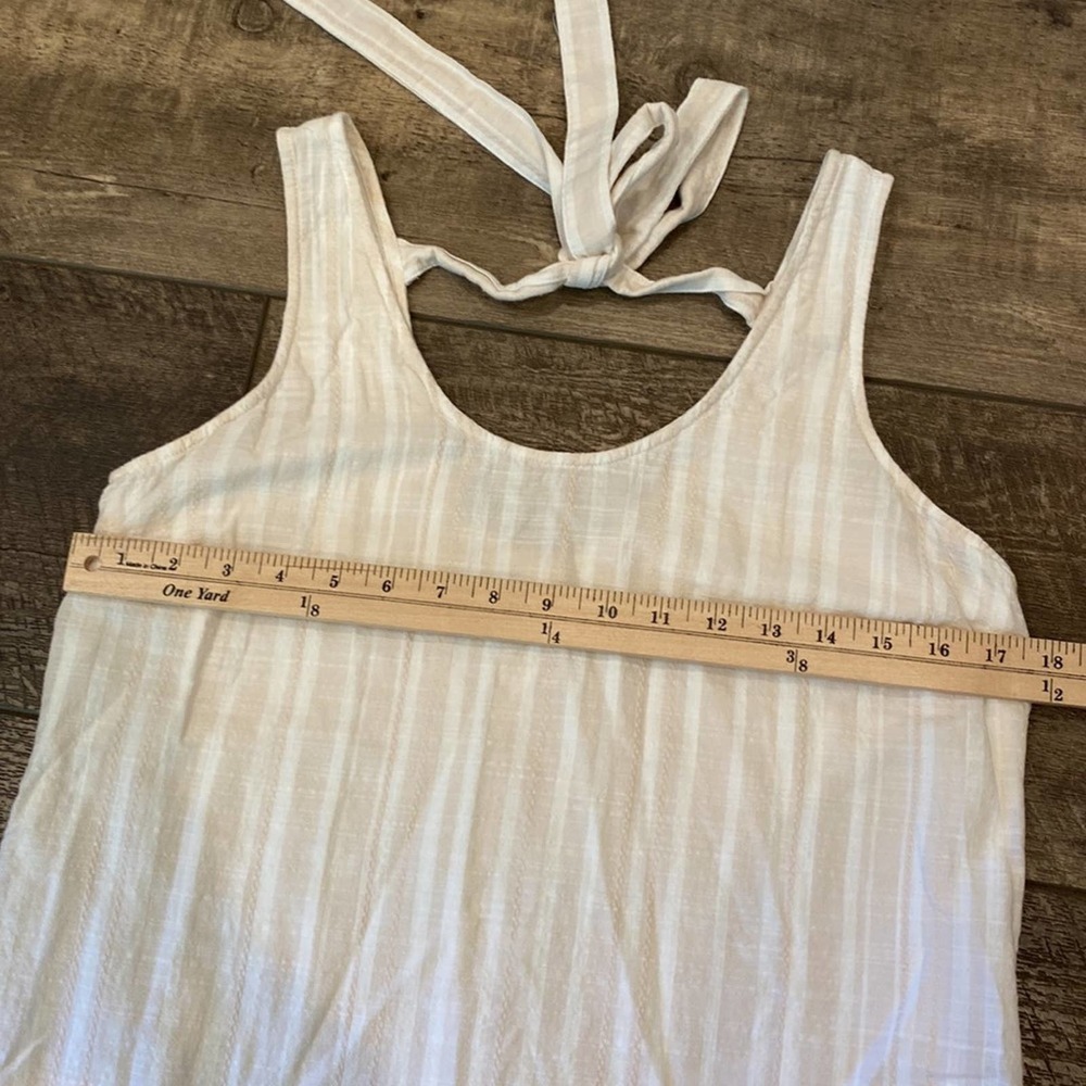 cloth & stone White Sleeveless Midi Shift Dress with Back Tie Detail - Picture 6 of 11